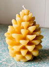 Pinecone Beeswax Candles.