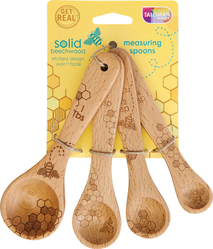 Wooden Engraved Measuring Spoons