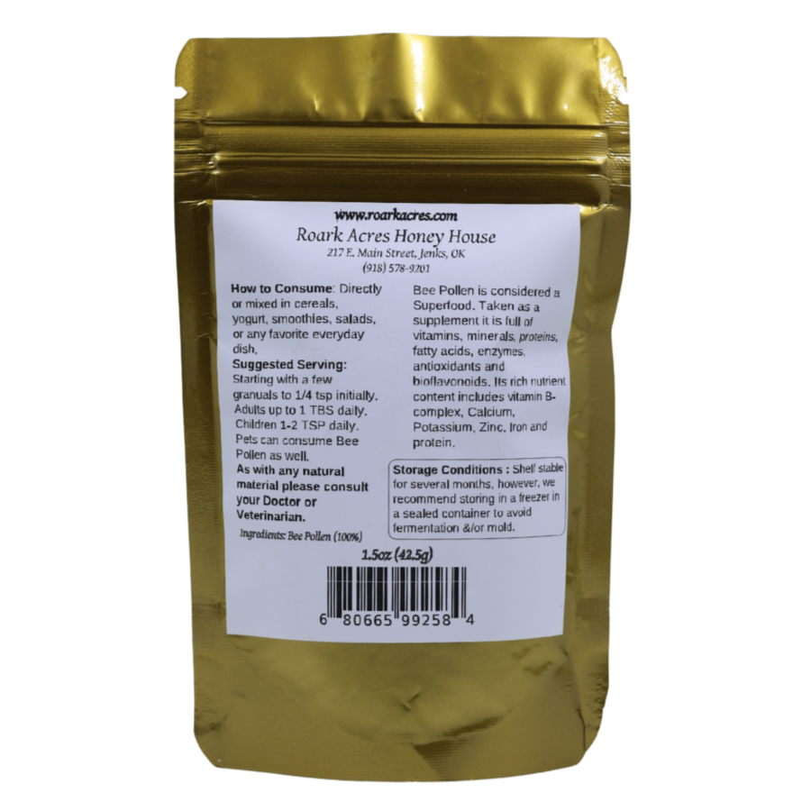 Fresh Raw Bee Pollen (Frozen NOT Dehydrated) - Seasonal