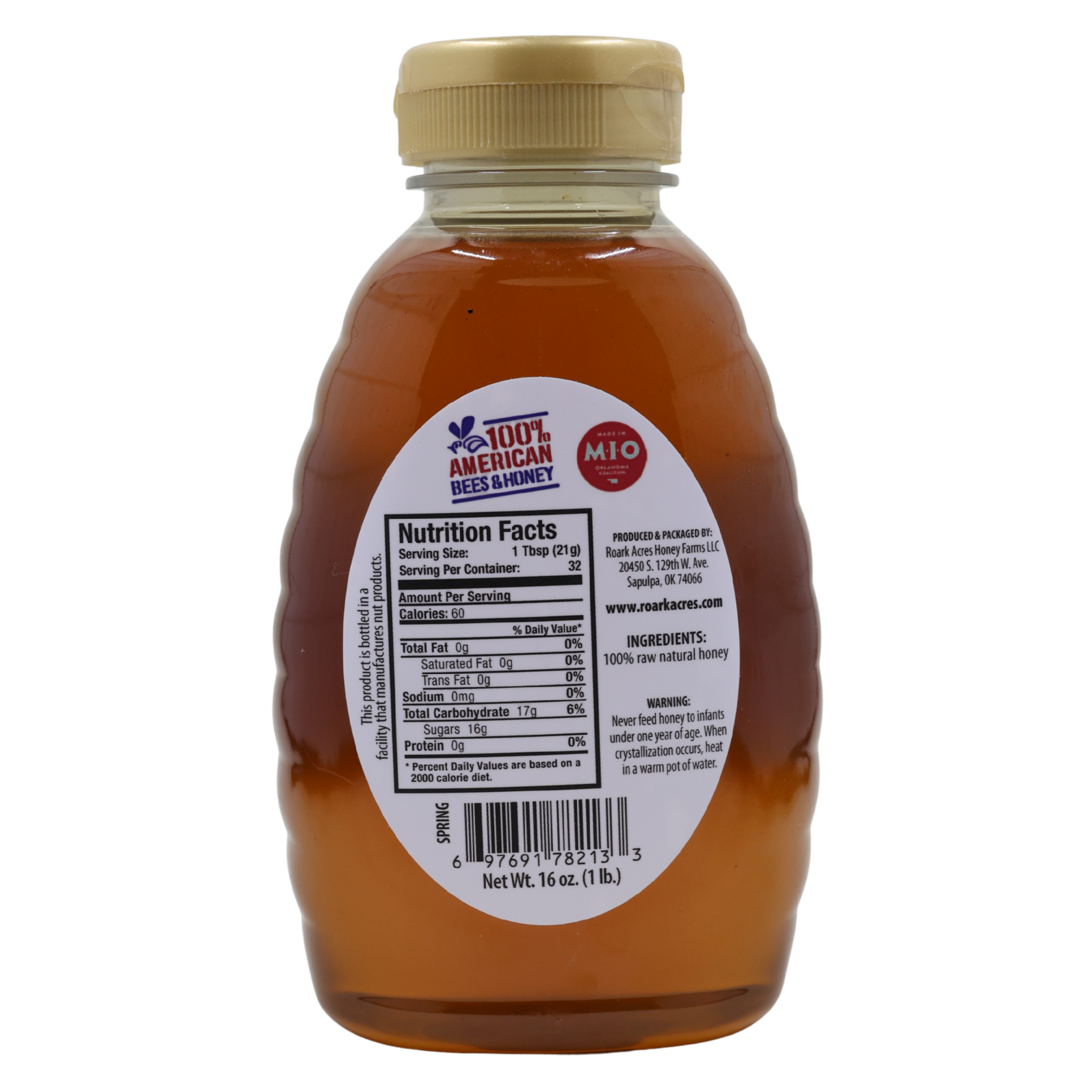 Okie Honey - 1lb Squeeze Bottle – Roark Acres Honey Farms