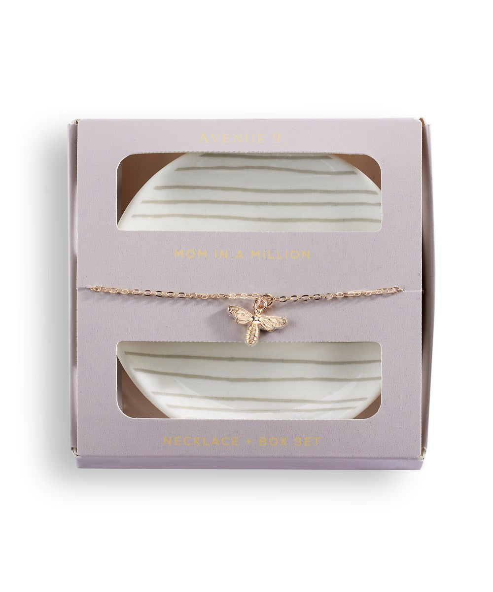 Mom in a Million Necklace & Dish Box Set