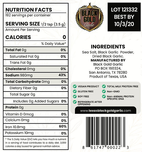 Texas Black Gold Garlic