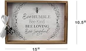 Wood Bee Serving Tray