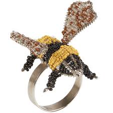Beaded Bee Napkin Rings