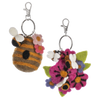 Whimsy Bee Wool Keychains