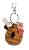 Whimsy Bee Wool Keychains