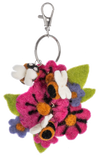 Whimsy Bee Wool Keychains