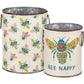 Bee Planters/Metal Buckets.