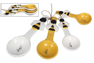 CERAMIC HONEY BEE MEASURING SPOON.