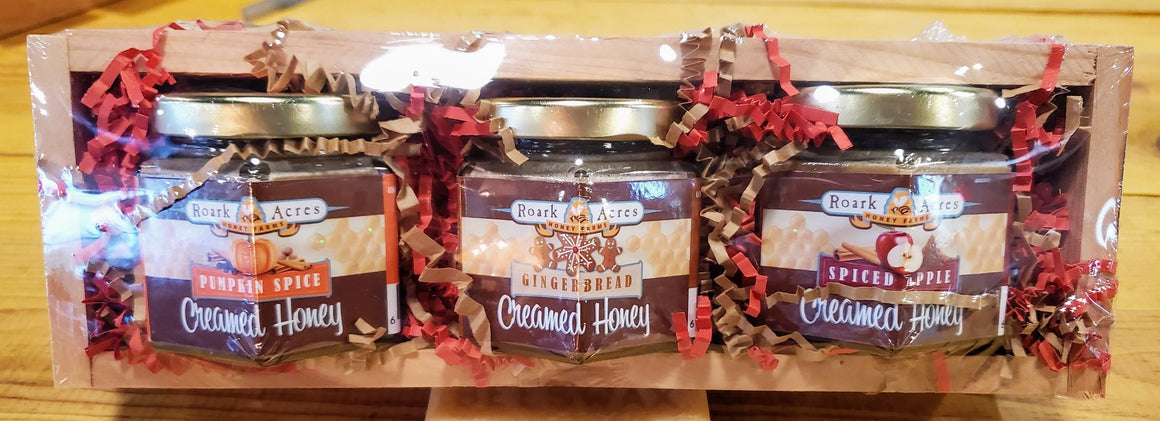 Creamed Honey 3, 6, or 9 piece Hex Gift Box.