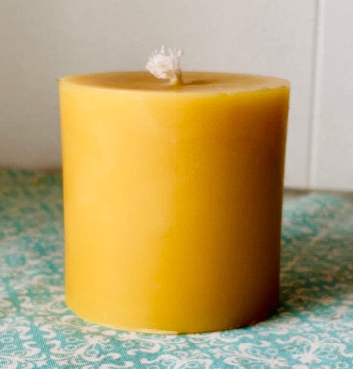 Smooth Beeswax Pillar Candles.