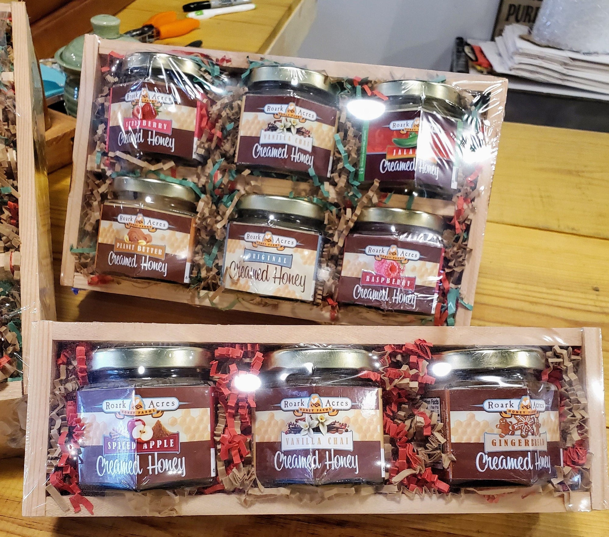 Creamed Honey 3, 6, or 9 piece Hex Gift Box.