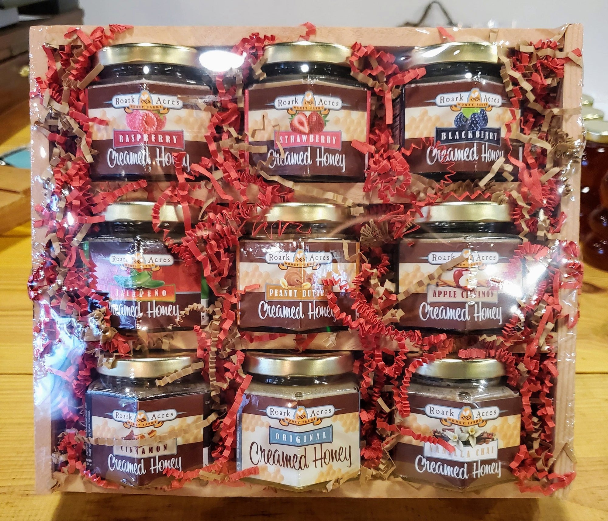 Creamed Honey 3, 6, or 9 piece Hex Gift Box.