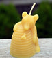 Bear & Skep Beeswax Votive.