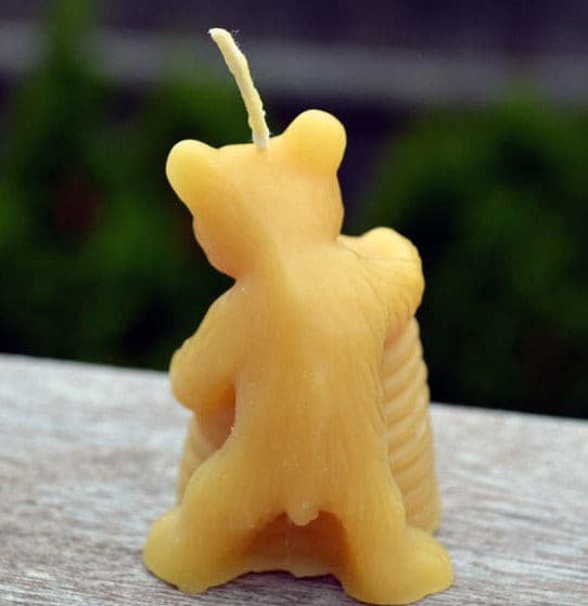 Bear & Skep Beeswax Votive.