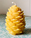 Pinecone Beeswax Candles.