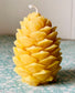 Pinecone Beeswax Candles.