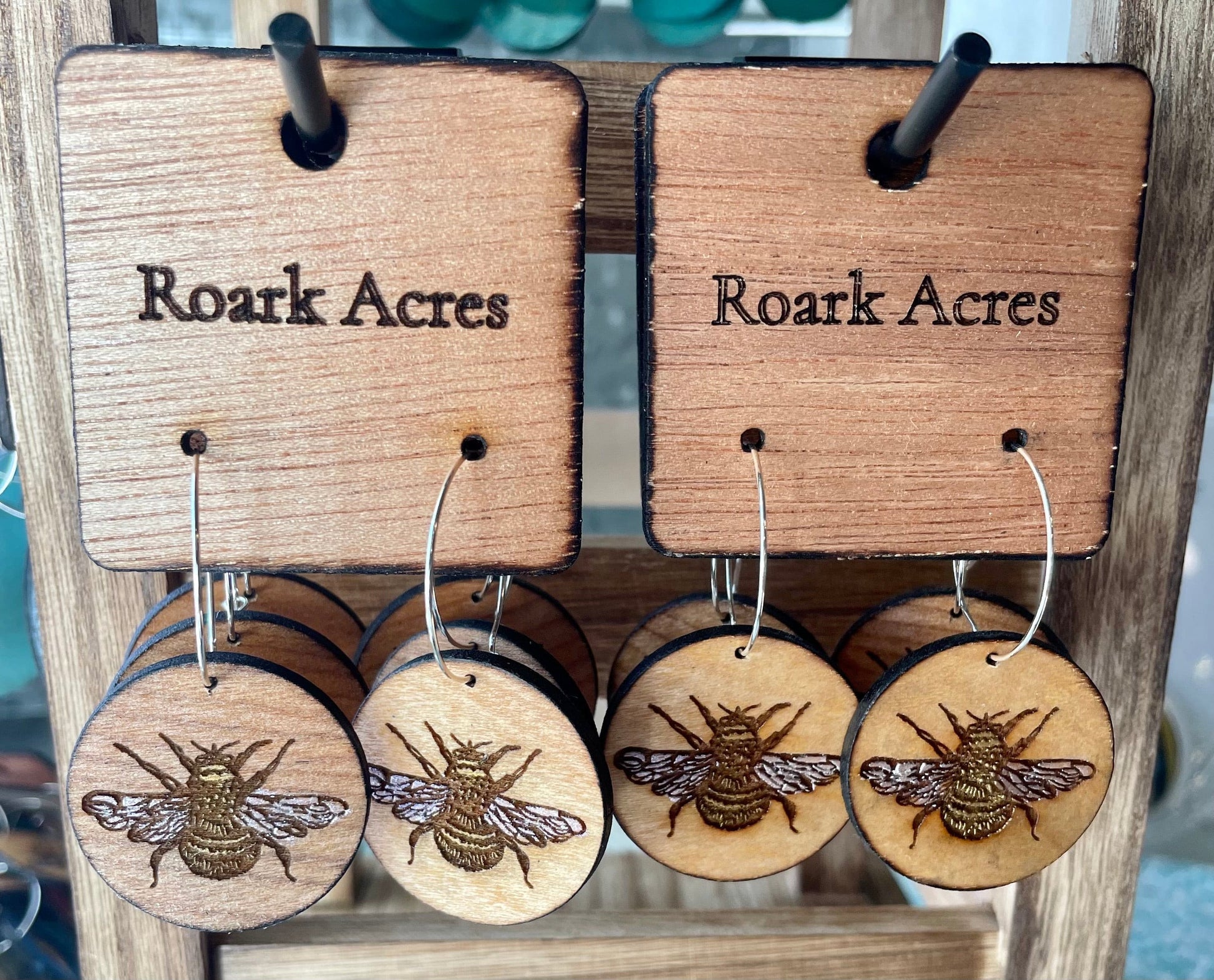 Handmade Bee Earrings By Amy Smith (Cajun Blackbird).