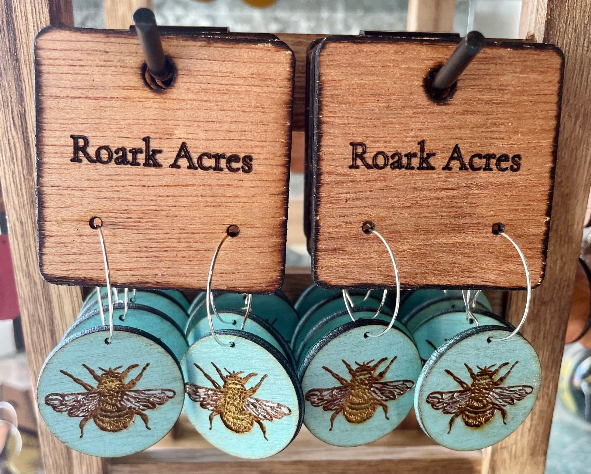 Handmade Bee Earrings By Amy Smith (Cajun Blackbird).