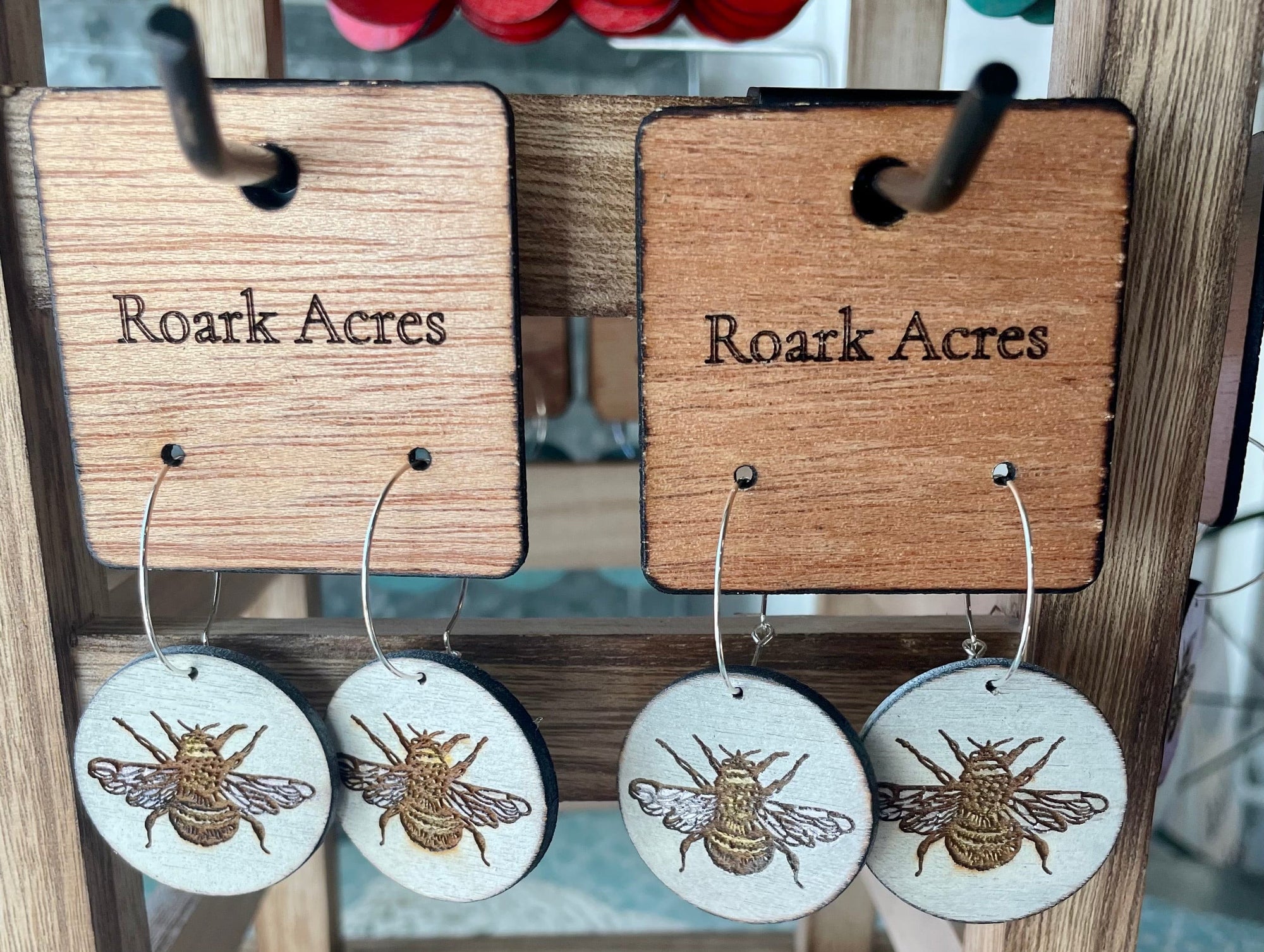 Handmade Bee Earrings By Amy Smith (Cajun Blackbird).
