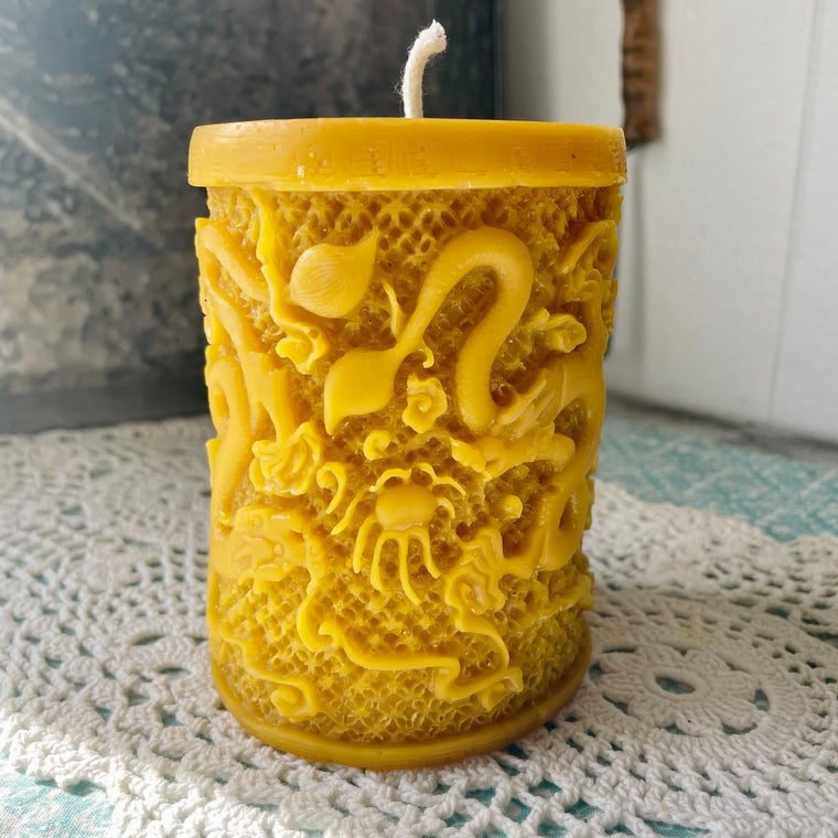 Chinese Dragon Beeswax Candle