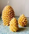 Pinecone Beeswax Candles.