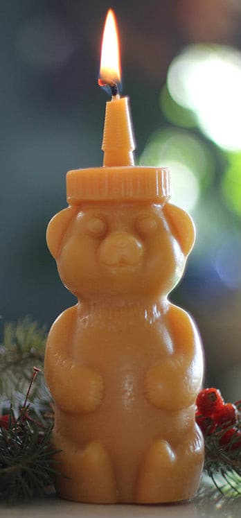 HoneyBear Beeswax Candle.