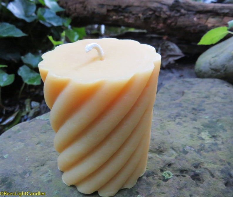 Swirl Beeswax Candle.